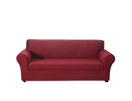 Háromszemélyes kanapévédő huzat, bordó színű 