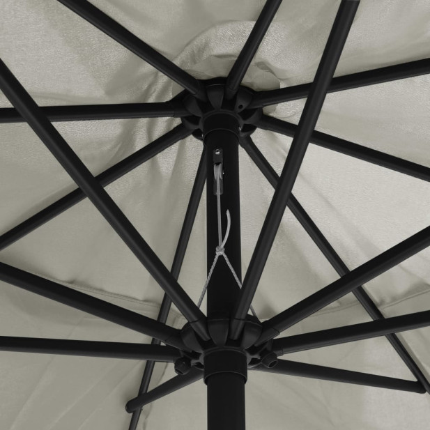 Homokszínű kültéri napernyő fémrúddal 400 cm - utánvéttel vagy ingyenes szállítással
