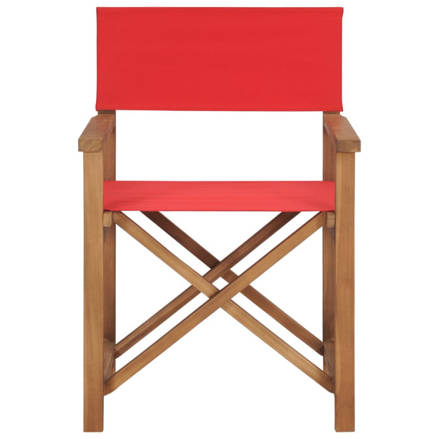 Piros tömör tíkfa rendezői szék - utánvéttel vagy ingyenes szállítással