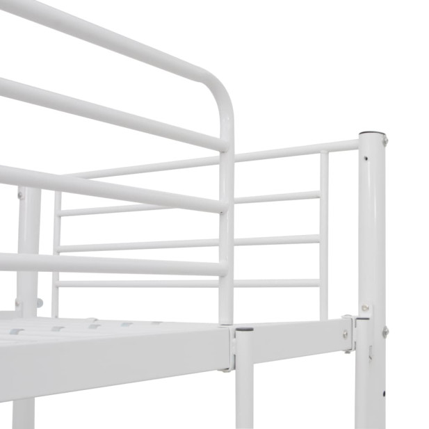 Fehér fém emeletes ágykeret asztallal 90 x 200 cm - utánvéttel vagy ingyenes szállítással