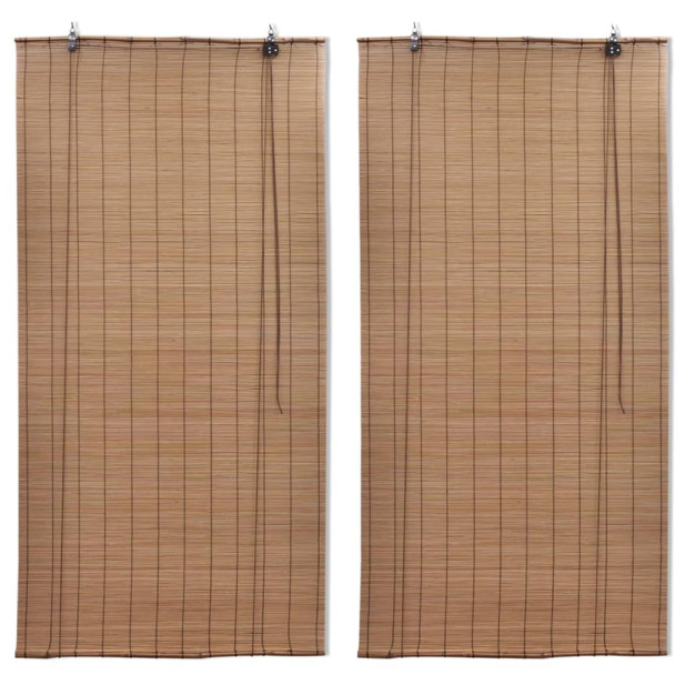 2 db barna bambusz redőny 120 x 220 cm - utánvéttel vagy ingyenes szállítással