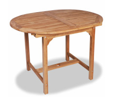 Tömör tíkfa kihúzható kerti asztal (110-160) x 80 x 75 cm - utánvéttel vagy ingyenes szállítással