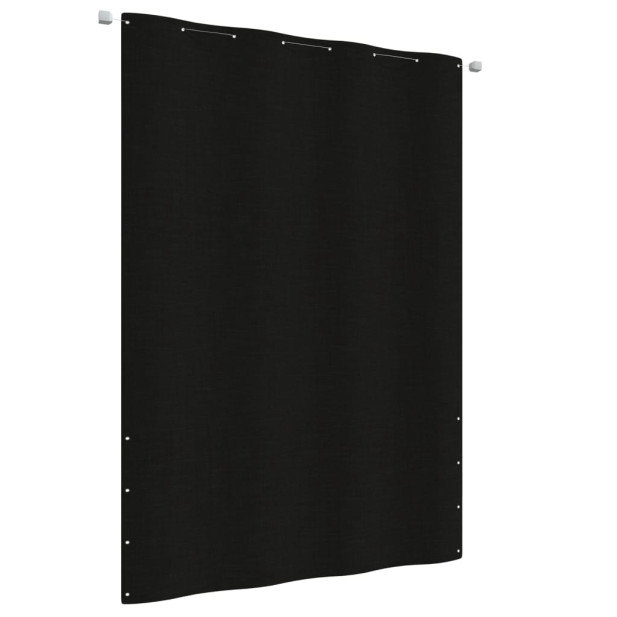 Fekete oxford-szövet erkélyparaván 160 x 240 cm - utánvéttel vagy ingyenes szállítással