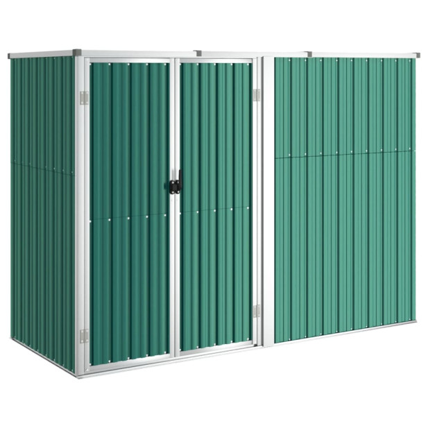 Zöld horganyzott acél kerti szerszámtároló 225 x 89 x 161 cm - utánvéttel vagy ingyenes szállítással