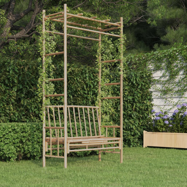 Bambusz kerti pad pergolával 116 cm - utánvéttel vagy ingyenes szállítással