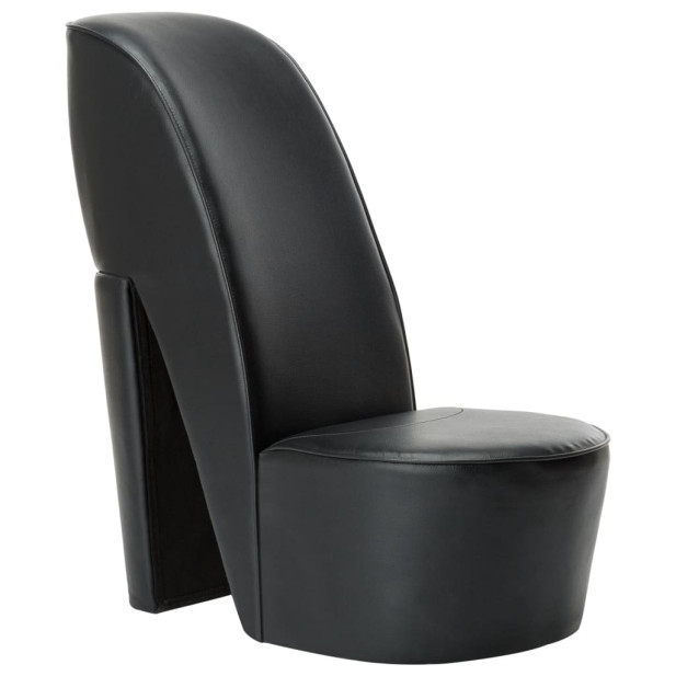 Fekete magas sarkú cipő formájú műbőr szék - utánvéttel vagy ingyenes szállítással