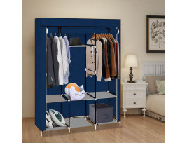 Praktikus ruhásszekrény - mobil gardrób 130x45x170 cm-es méretben, kék