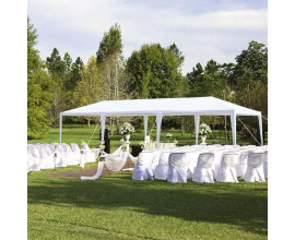 3x9 méteres party sátor, fehér színű