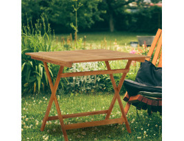 Akácfa összecsukható kerti asztal 90 x 90 x 75 cm - utánvéttel vagy ingyenes szállítással
